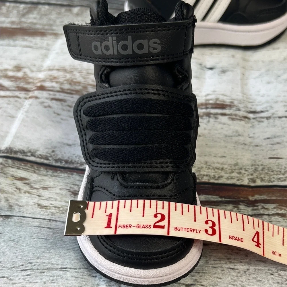 Adidas Hoops Mid 3.0 AC I Toddler Sneakers - Black/White - Size 4K